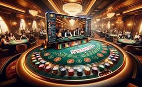 Multi-camera live-dealer studio showing Dream Gaming tables on olo4d login